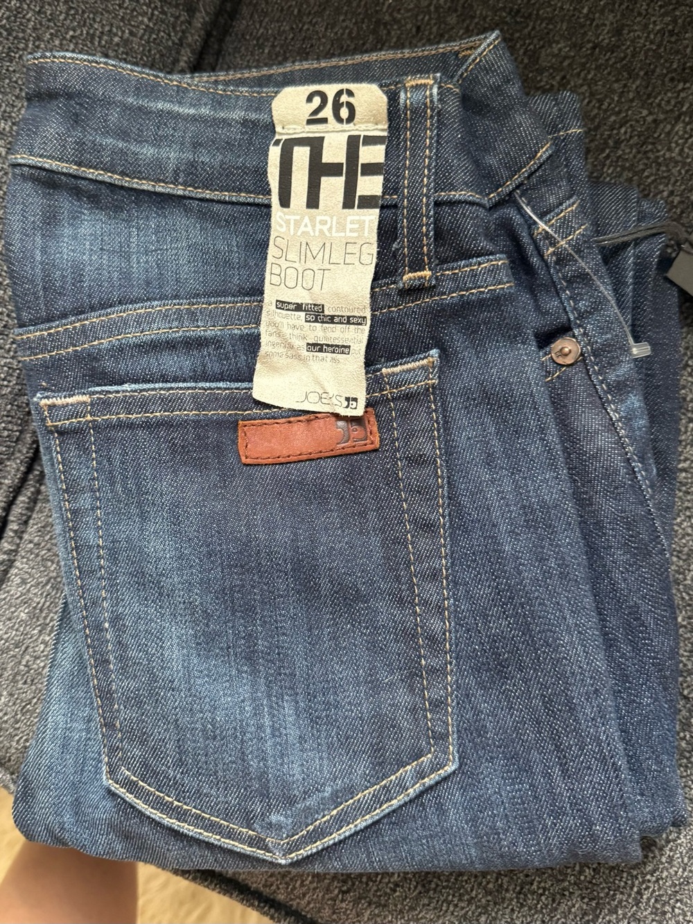 Joe's Jeans Starlet Slimleg Boot in Dark Blue Denim